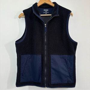 Rhone Sherpa Fleece Vest Men’s Medium Navy Blue
